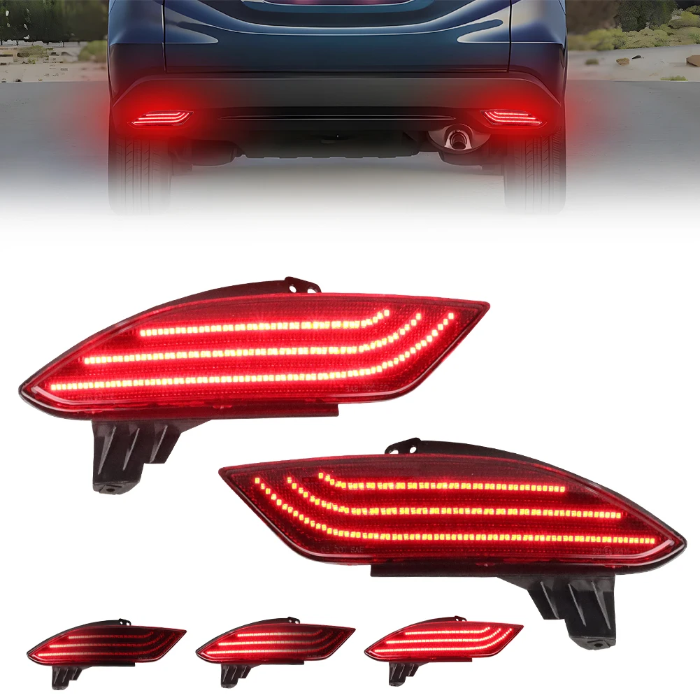 

2PCS Rear Bumper Brake Light Tail Light Reflector Turn Signal Light W/LED For 2016 2017 2018 2019 2020 2021 2022 Honda HR-V ﻿