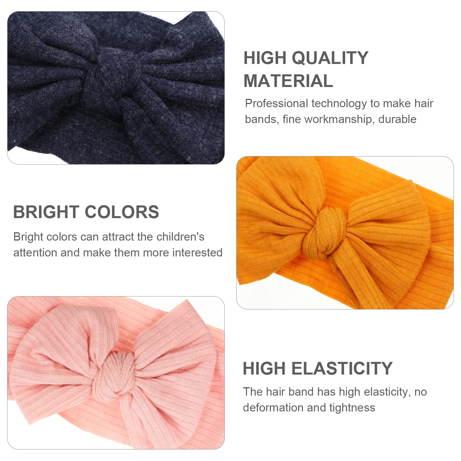 

5 Pcs Bow Headband Infant Babies Headbands Newborn Girl Gifts Stretchy Hairband Accessories
