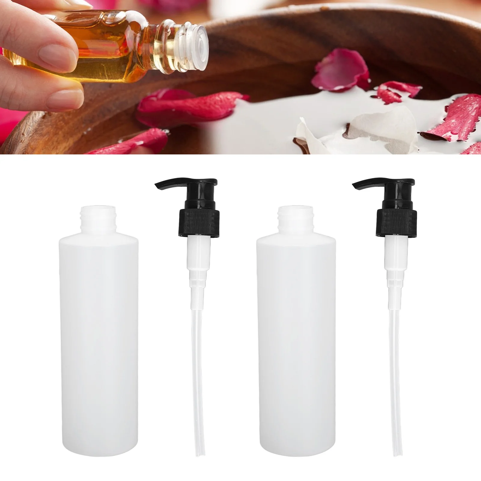 2pcs 250ml Massage Oil Dispenser Refillable Reusable Cream Shampoo Pump Dispenser for Massage Oil Heater