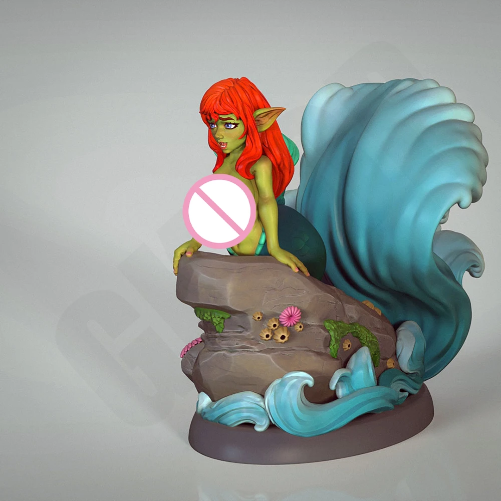 

1/24 комплект модели с 3d принтом Goblin Belle Fish NSFW, аниме, фигурка из смолы, модель, комплект, сделай сам, миниатюрная уменьшающая статуя, неокрашенный комплект, игрушки
