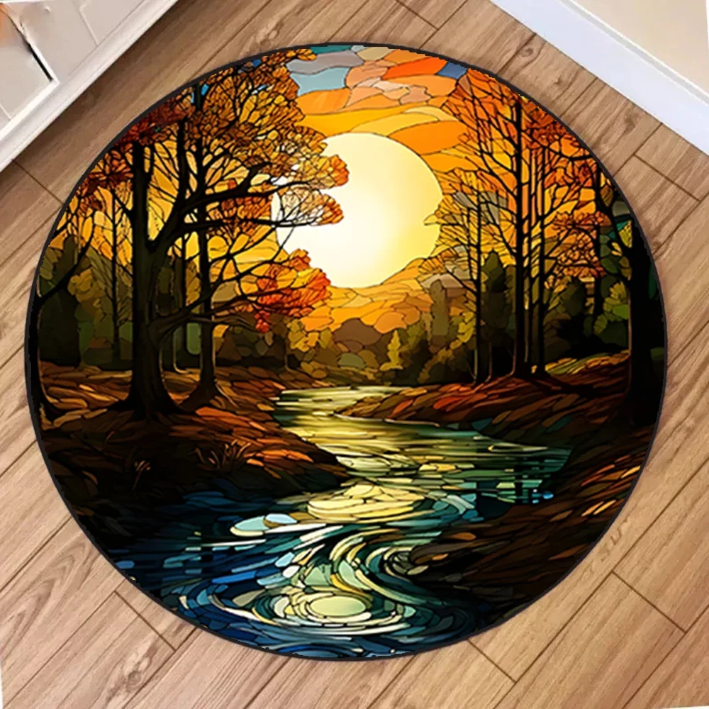 

Круглый ковер серии Sunset — мягкий круглый ковер для гостиной, спальни, кухни и декора прихожей в фермерском доме