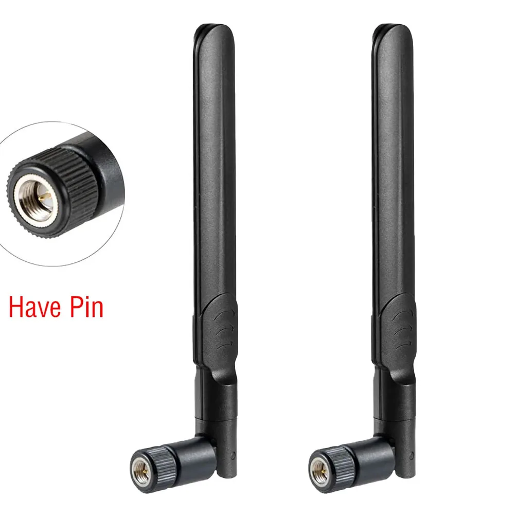 2-teilige Hochleistungs-Dualband 2,4/5,8GHz WLAN-Antenne mit RP-SMA & SMA Steckverbindern für Router/USB-Adapter