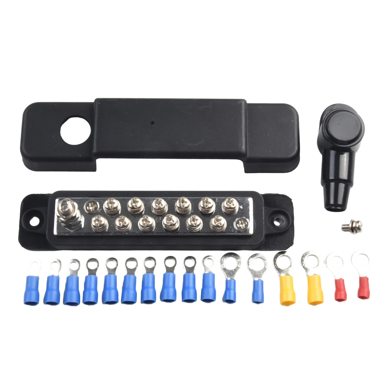 Accessories New Replace Terminal Block 180A 12V DC Bar Power Busbar Bus Distribution Block Zinc Alloy 12 Point