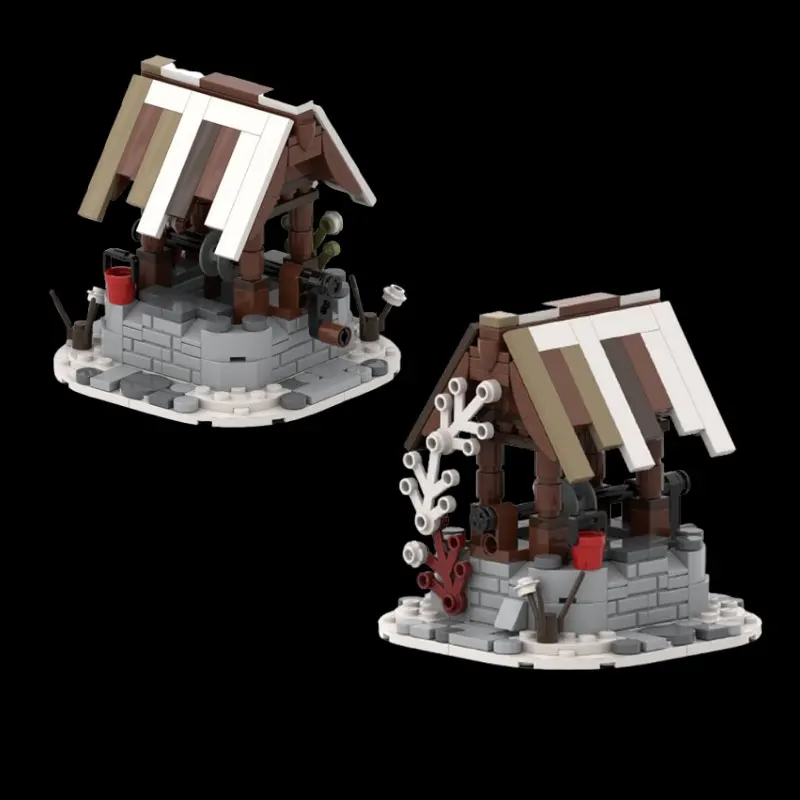 

Обработка распродажи, сборка мелких частиц, строительные блоки MOC-186615, средневековый замок, украшение, колодец, фонтан, здание, сделай сам, мо