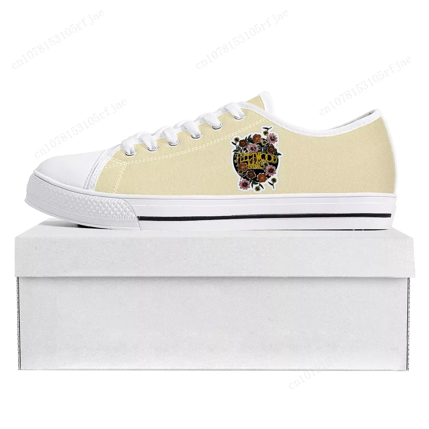 

Fleetwood Mac Pop Rock Band Low Top High Quality Sneakers Mens Womens Teenager Canvas Sneaker Couple Shoes Custom Shoe White