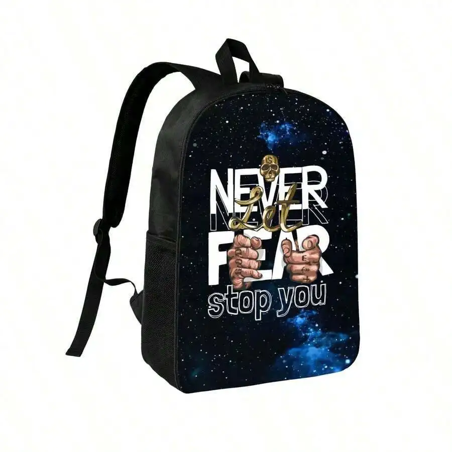 Space Galaxy Print Backpack Men Outdoor Travel Laptop Bag Large Capacity Waterproof
