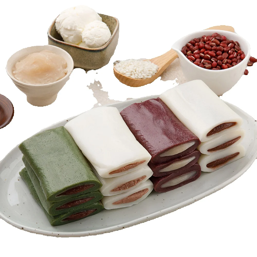 Sirujoa Rice Cake / 720g of Three-Color(Flavor) Paste Rice Cake / Sweet Red Bean Rice Cake Slices / Jeolpyeon / Non-Hardening Rice Cake