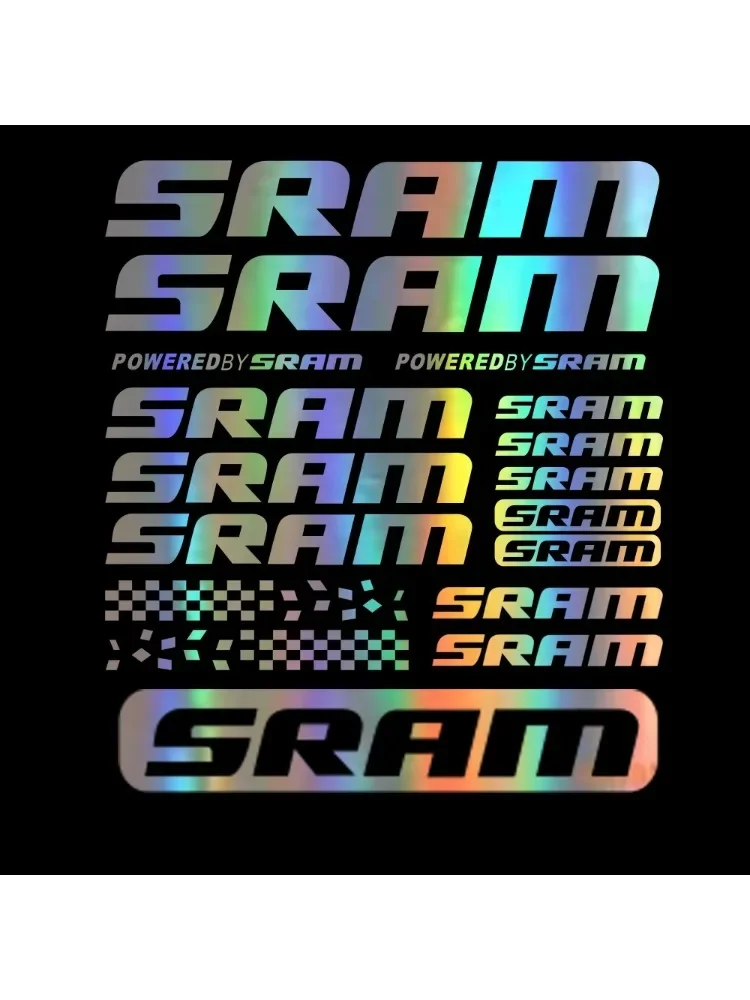 35 cm SRAM-kompatible Autoaufkleber, Vinyl-Aufkleber, Blatt für Fahrradrahmen, Radfahren, Fahrrad, MTB – Fahrradrahmen-Schutzaufkleber