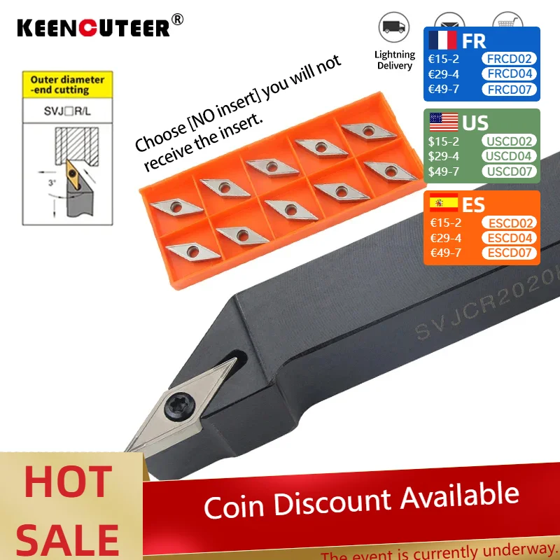 

1 шт. SVJCR1616H16 SVJCR2020K16 SVJCR2525M16 Внешний держатель токарного инструмента VCGT/VCMT16 карбидная вставка для токарного станка набор режущих инструментов инструменты обработка металла