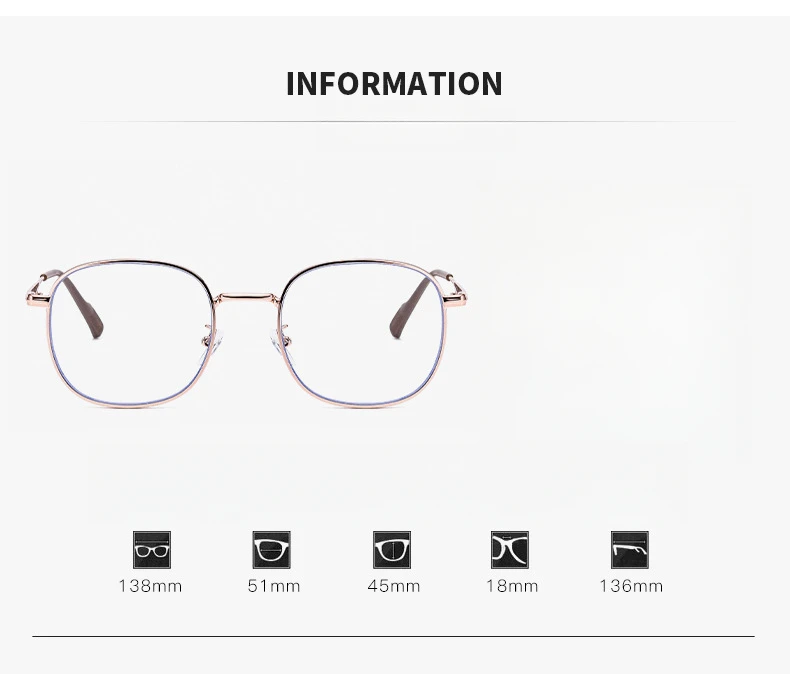 Voluntarily Photochromic Myopia Glasses Gentlewoman Metal Round Frame Glasses Gentleman Anti Blue Light  Eyewear Diopter To -4.0