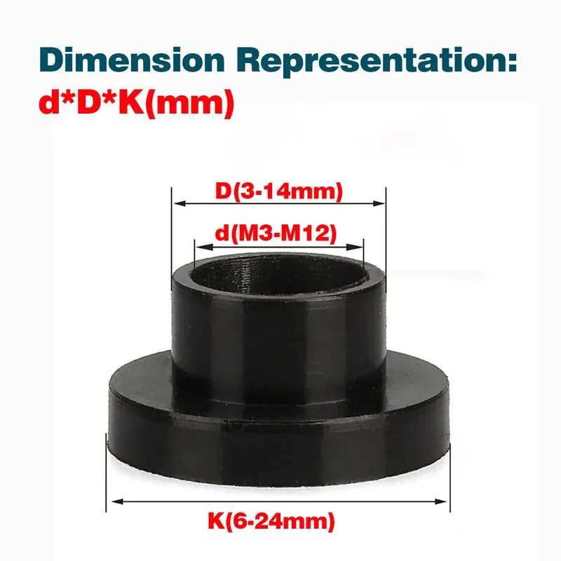 غسالة T من النايلون غير موصلة مقاومة للتآكل للمحركات والمعدات الإلكترونية جلبة خيط محدبة مقعرة #1