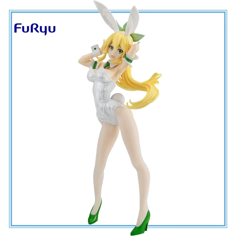 Original Anime Furyu Sword Art Online BiCute Bunnies Figure -Leafa White Pearl Color ver. Toys PVC Action Figure Collector 26cm