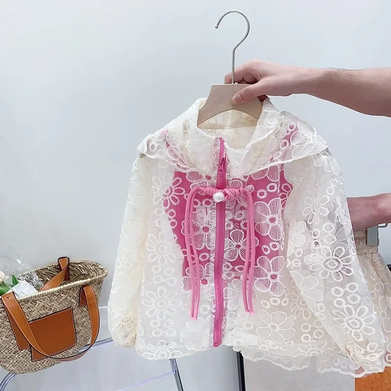 

Girls' Summer Set New Children's Baby Short sleeved T-shirt Western style Sunscreen Three piece Set Kids Outfits