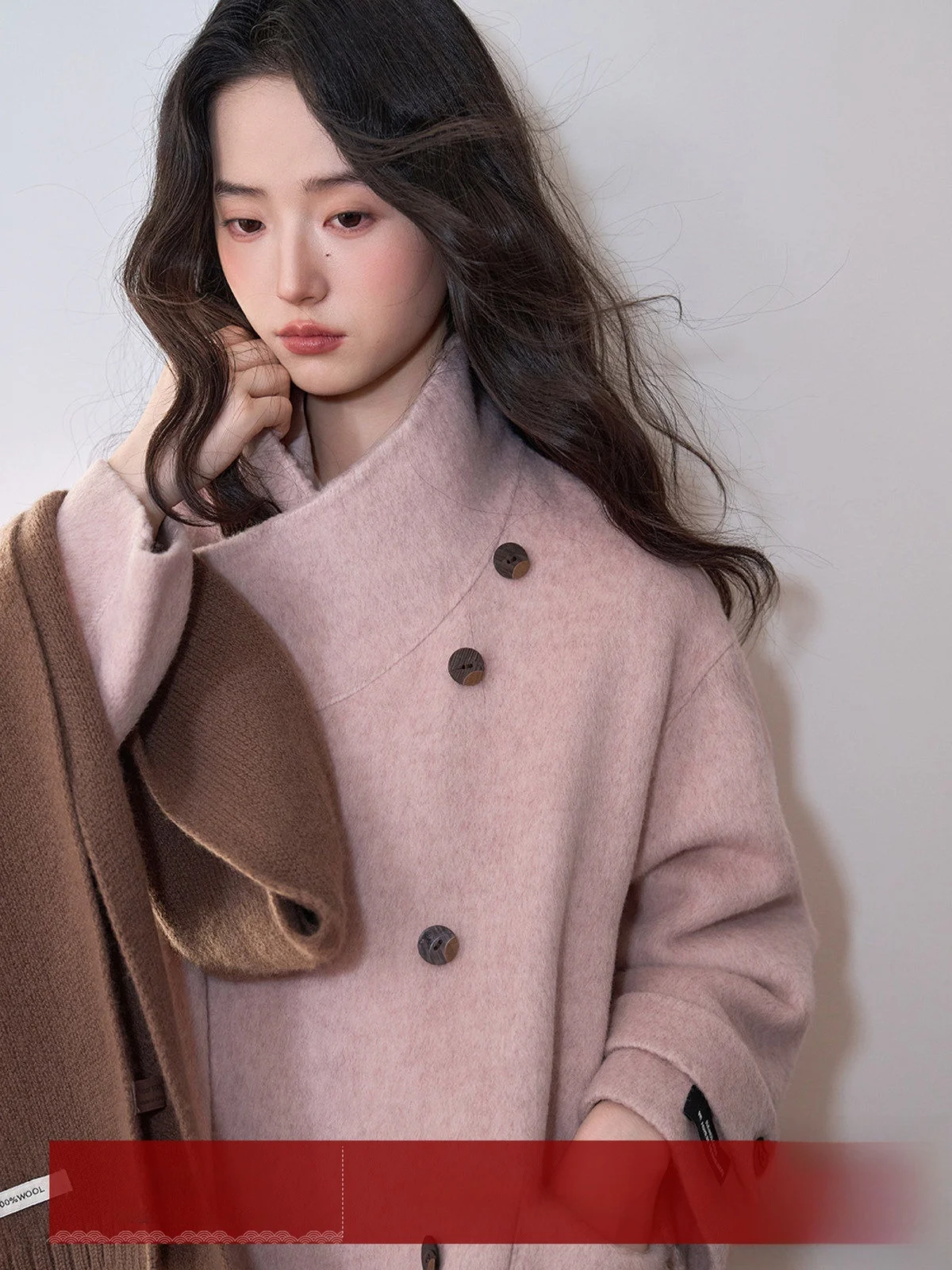 

Двустороннее шерстяное пальто MoZa розового цвета, женское, свободного кроя, с эффектом высококачественного материала, в корейском стиле, длинное, с длинными рукавами