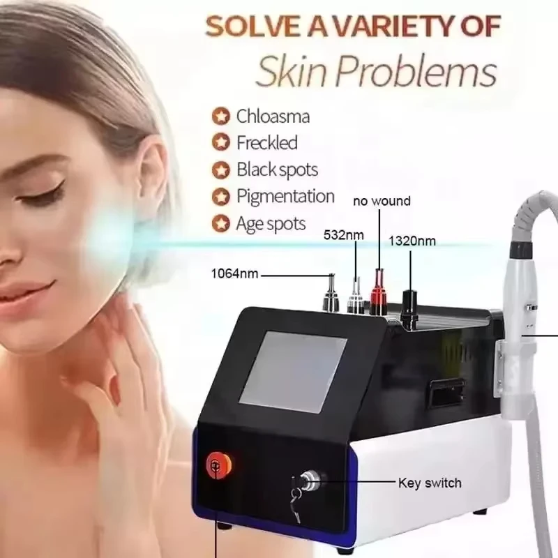 Portable Picosecond Laser Tattoo Removal Machine 1064nm 532nm 1320nm Pigment Remove Skin Rejuvenation Pico Laser Machine