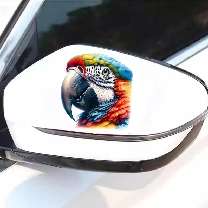Colorful Macaw Parrot Car Sticker Waterproof Vinyl Decal on Bumper Rear Window Laptop Self-adhesive Decal Car Accessories Y371