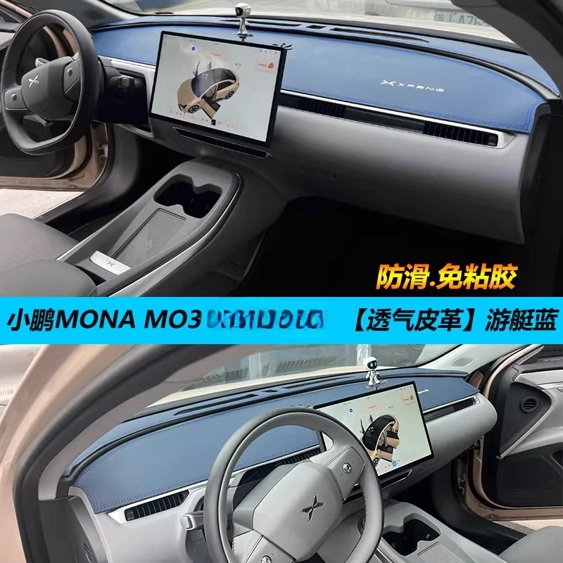

Leather Dashboard Cover Compatible for Xpeng MONA M03 2026 Custom Fit Dash Mat Sunshade Anti-Glare Windscreen Protection