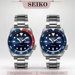 New SEIKO 5 Original Watch SRPD53K1 Series Mechanical Waterproof Steel Band Round Rotatable Quartz Wristwatches for Men