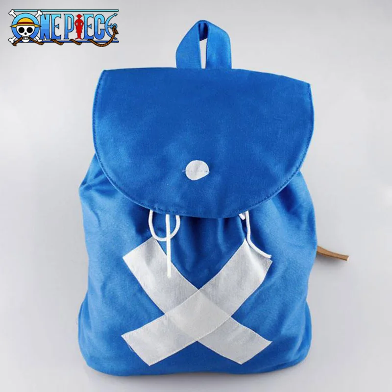 One Piece Anime Canvas Backpack Tony Tony Chopper Figures Cosplay School Shoulder Bag Teenagers Kids Gift Drawstring Pocket