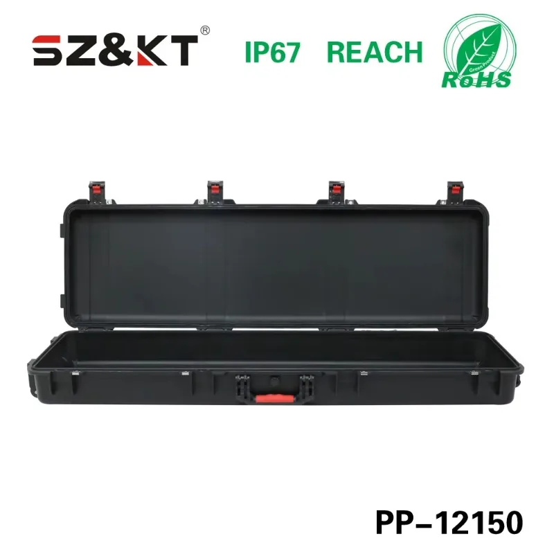 Professional Manufacturer Rigid PP Plastic Equipment Protection Trolley Long Case IP67 Waterproof Belt Foam Custom Color Logo