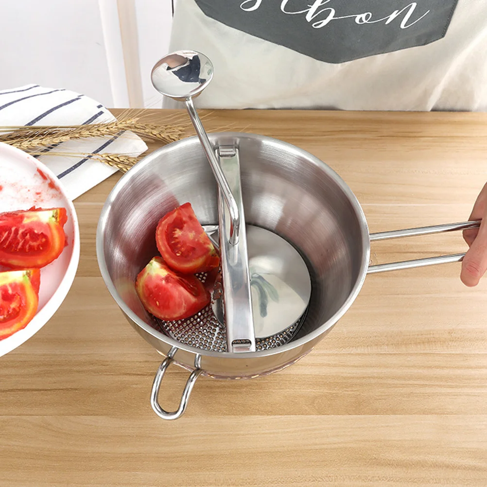 

Food Blender Potato Kitchen Tool Scones Convenient Presser Masher Stainless Steel Ricer Handheld Dad Manual Spud Fruit Pressing