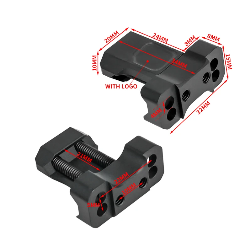 

M300 M600 Plhv2 Flashlight Mount Metal Offset Mounting Base Quick Release Side Bracket Tactical Hunting Airsoft Accessory