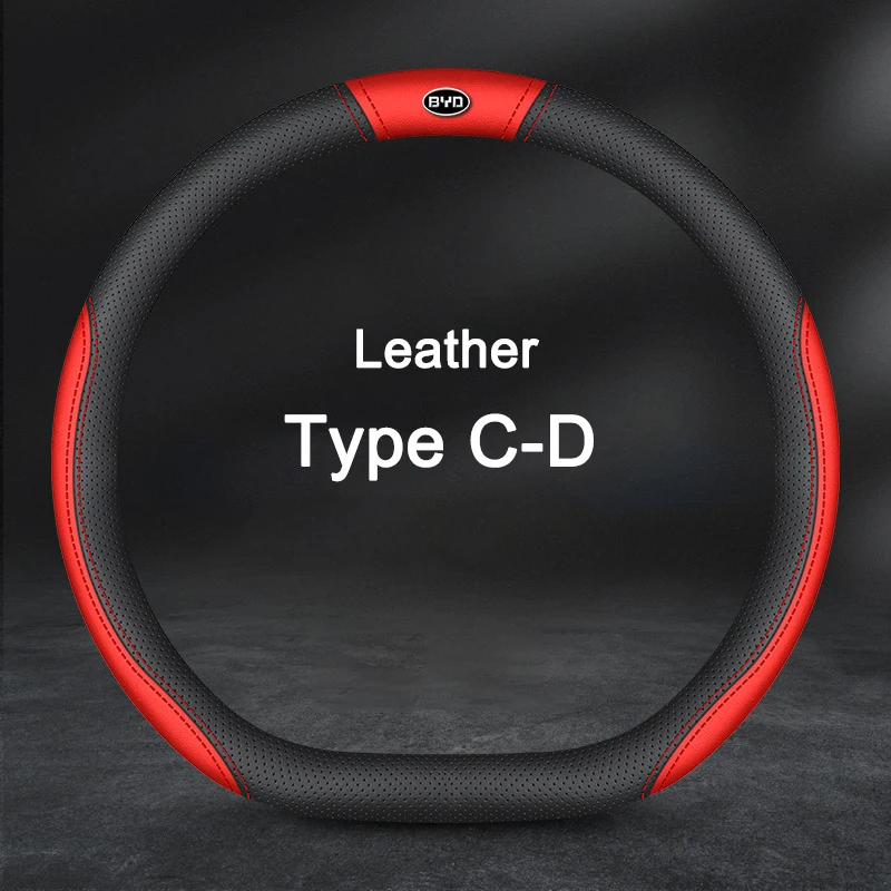 

Leather Car Steering Wheel Cover for BYD Ato 3 Fa Feng Tang F3 E6 Yuan Song Plus EV F0 Qin Han Dolphin S6 Suede Steering Covers