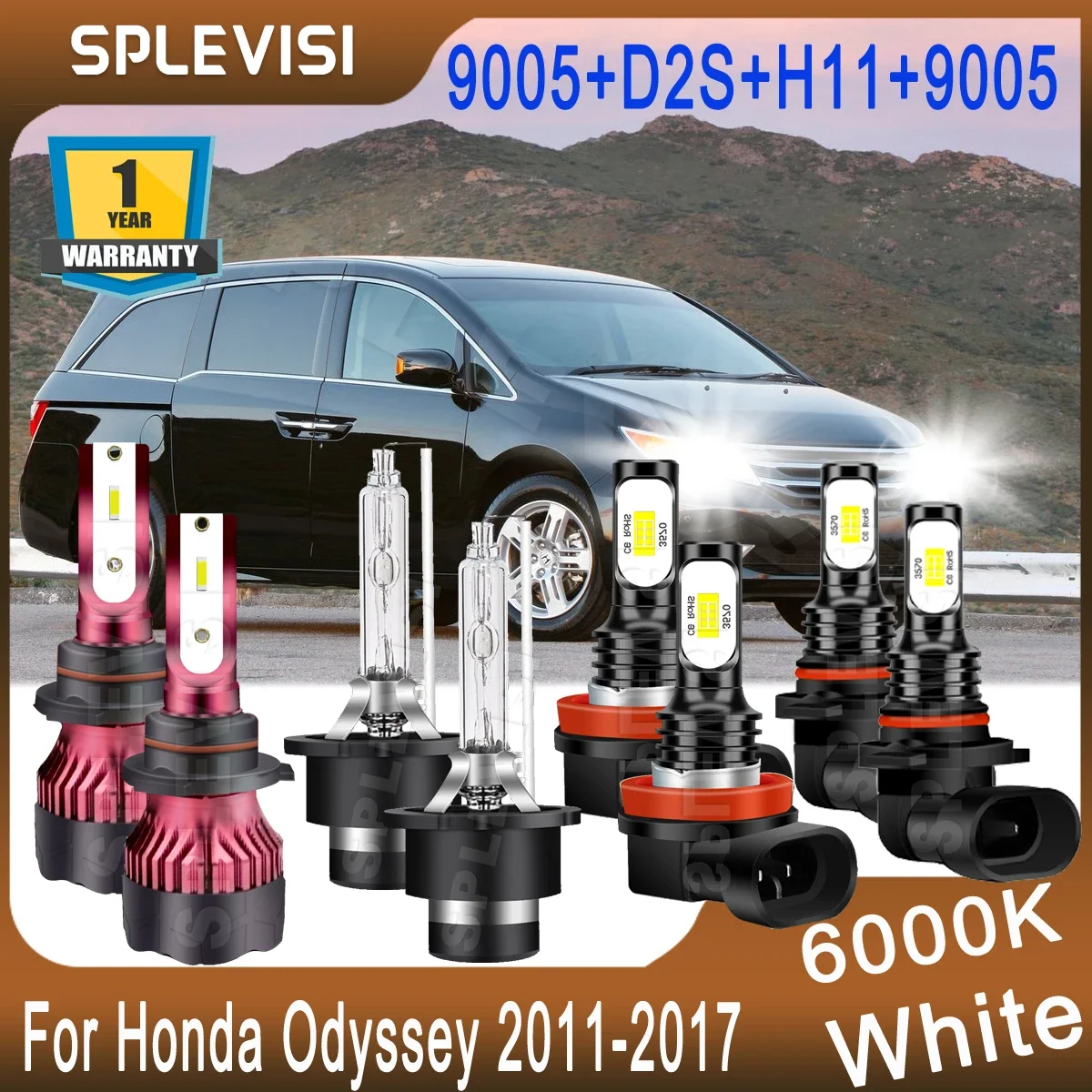 

Car Lights For Honda Odyssey 2011 2012 2013 2014 2015 2016 2017 Headlights 9005 Hi Beam D2S Xenon Low Beam H11 Foglight 9005 DRL