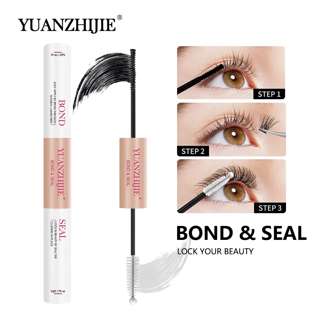 

YUANZHIJIE Bond and Seal Lift and Tint Natural 3D Effect lashes Cluster Long Retention Mascara Wand Gentle Eyelashes Glue Makeup