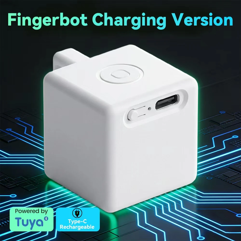 Tuya Bluetooth Smart Button Pusher & Remote Switch Robot for Alexa/Google Voice Auto Clickfor Coffee Maker PC Lamp & Any Button