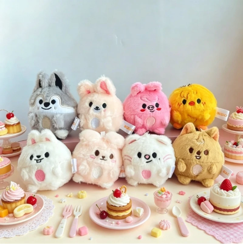 

2026 SKZOO Cartoon plush doll pendant, round Q-shaped cute decoration item, packaging accessory, display piece, figure, gift