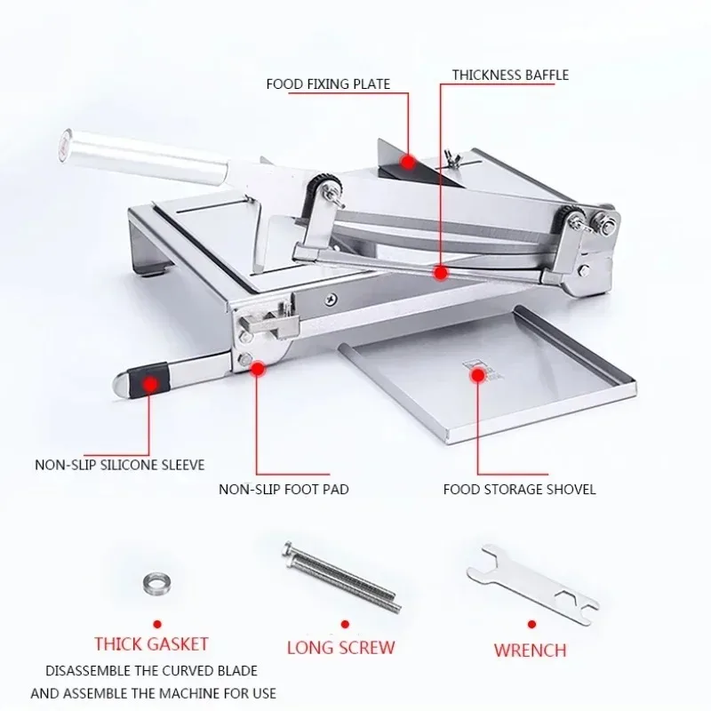 

Home Electric Chicken Duck Fish And Sheep Cutting Saw 13.5 Inch Meat Slicer Manual Cutting MachineStainless Steel Slic