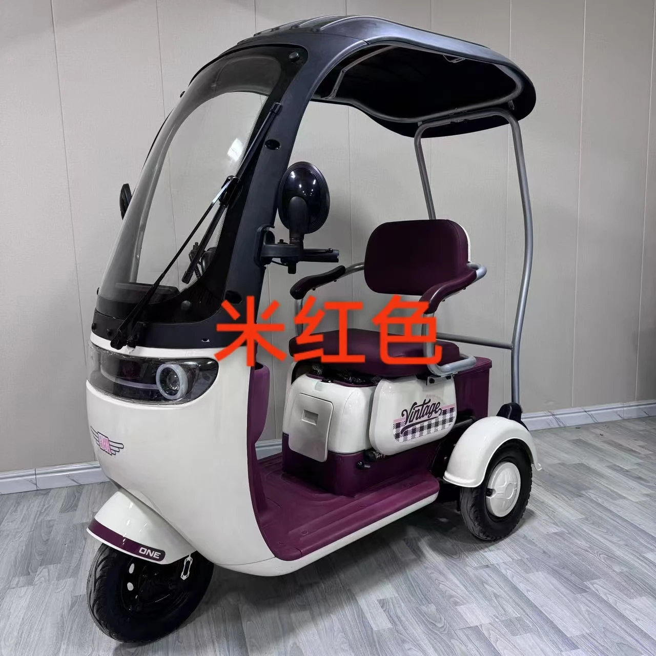 Electric 48v Three-Wheel Steel Tricycle with Rear Hub Motor 3-Speed Small  Battery Car for Elderly Women and Children