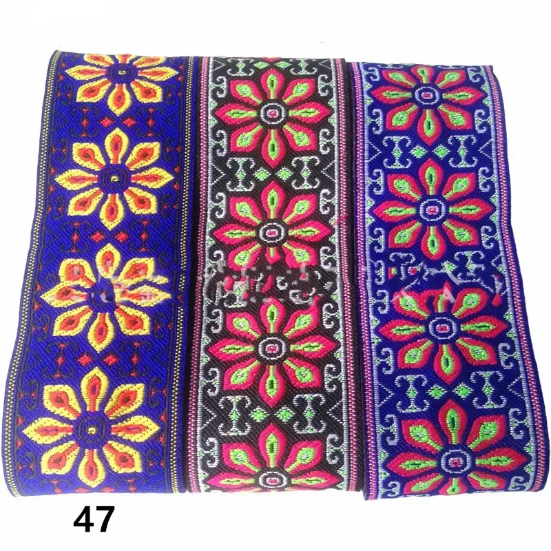 شريط جاكار على الطراز العرقي من البوليستر ، دانتيل حياكة الملابس بنفسك ، إكسسوارات الملابس ، حزام