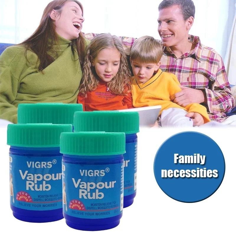 Vaporour ขี้ผึ้งบาล์มเย็นสีขาวป้องกันยุงเวียนศีรษะยาวนาน