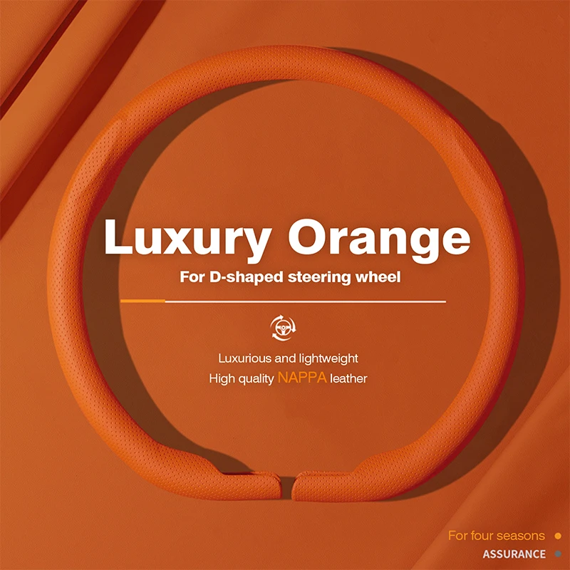 Leather Car Steering Wheel Cover for Jeep Avenger 2023 2024 2025 Avenger Car Interior Accessories