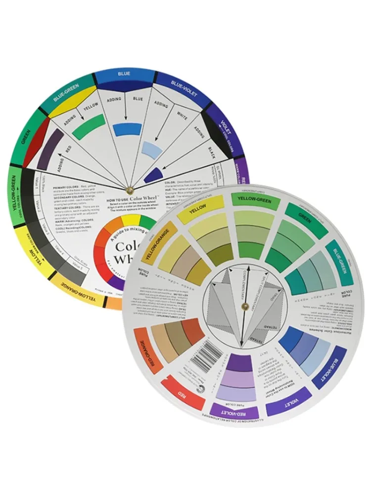 1 pièces 12 couleurs papier carte tatouage couleur roue cercle chromatique sourcils tatouages conception ongles professionnel Pigment maquillage fournitures