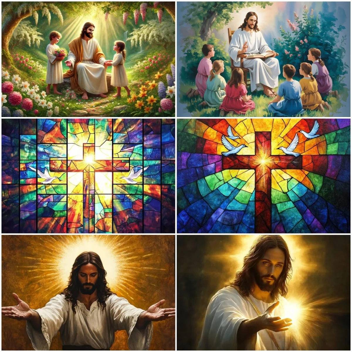 

Birth of Jesus Background Party Decoration Background The Journey Home Jesus Backdrop Cross and Dove of Peace Baby Shower Props