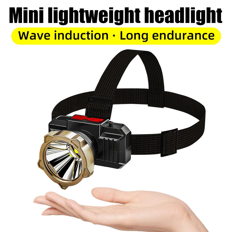 

Lightweight LED fixed focus headlight flashlight Light Source Rechargeable camping headlight hunting headlight Mini fishing head