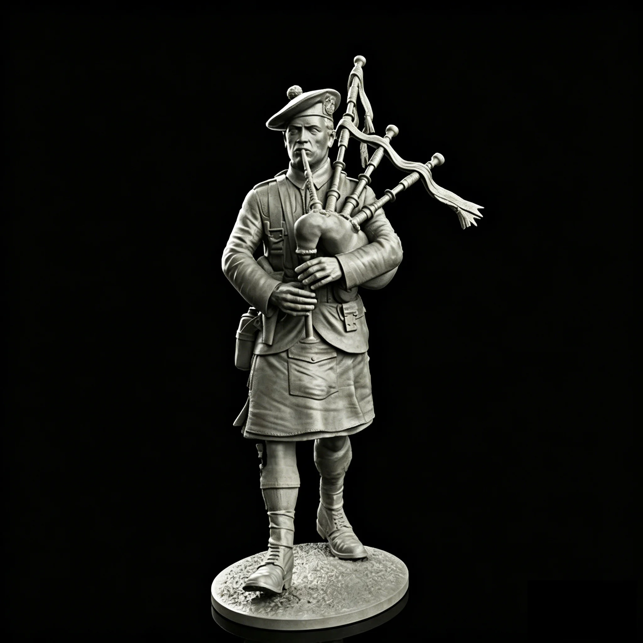 resin soldier model GK Scottish bagpipe  Unassembled and unpainted DIY kit  1105R view 2