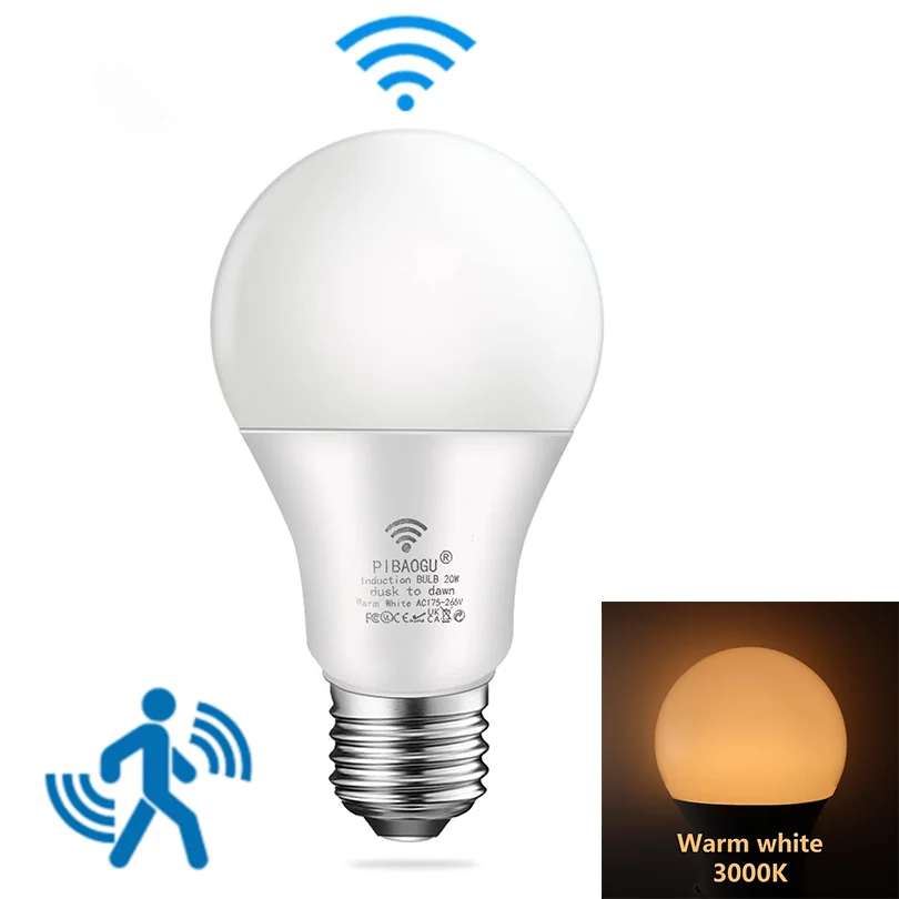 Other 6PCS 220V PIR Motion Sensor Lampe 9W 12W 15W 18W Led-lampe mit Motion Sensor infrarot Strahlung Motion Detektor Sicherheit Licht 4