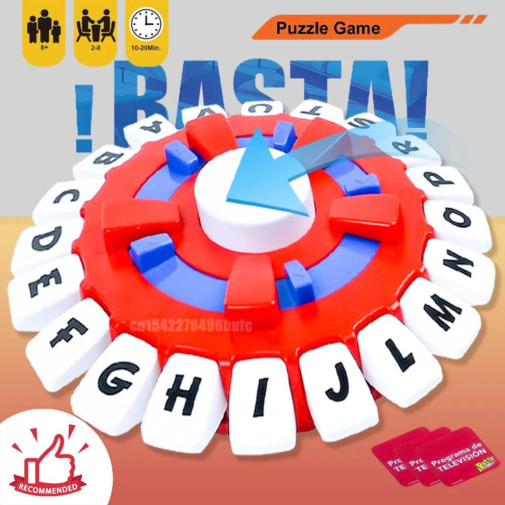 NEUES Alphabet-Buchstaben-Spiel, spanische Version, lustiges Fast-Paced-Familientischspiel, Puzzle-Brettspiel für Erwachsene und Kinder, Juegos De Mesa