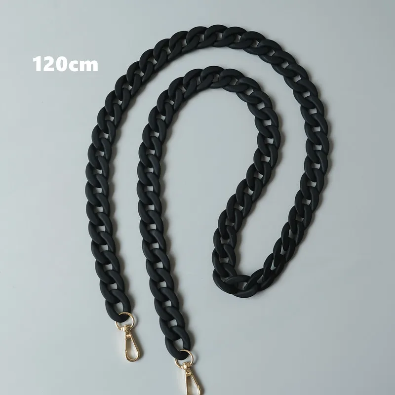 Neue modische Damenhandtaschen-Accessoire-Kette, matt, lila, schwarz, beige, Harz-Kette, mattierter Riemen, Damen-Clutch, Schultertasche, Kette – Detail 21
