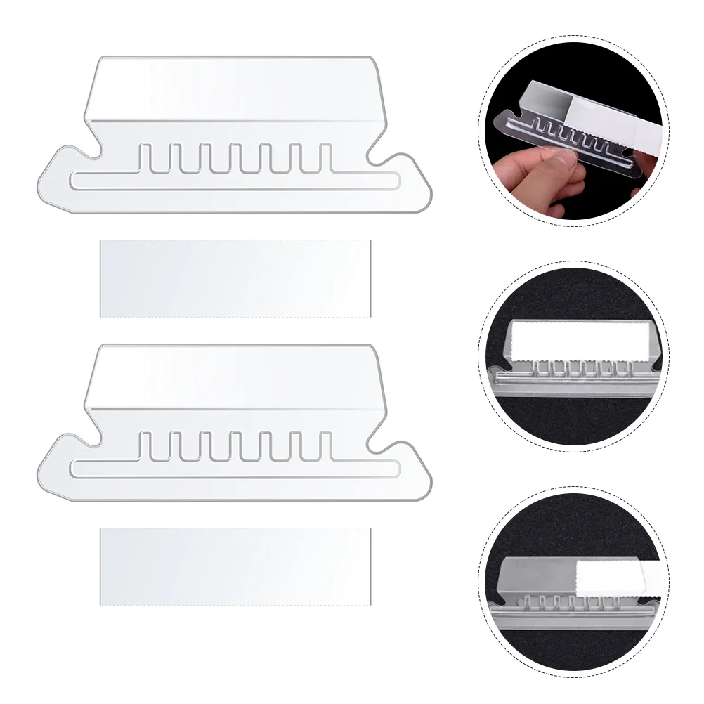 100 Pcs Label Holder Hanging File Inserts Office Supplies Accessories Folder Tabs Pvc for Folders