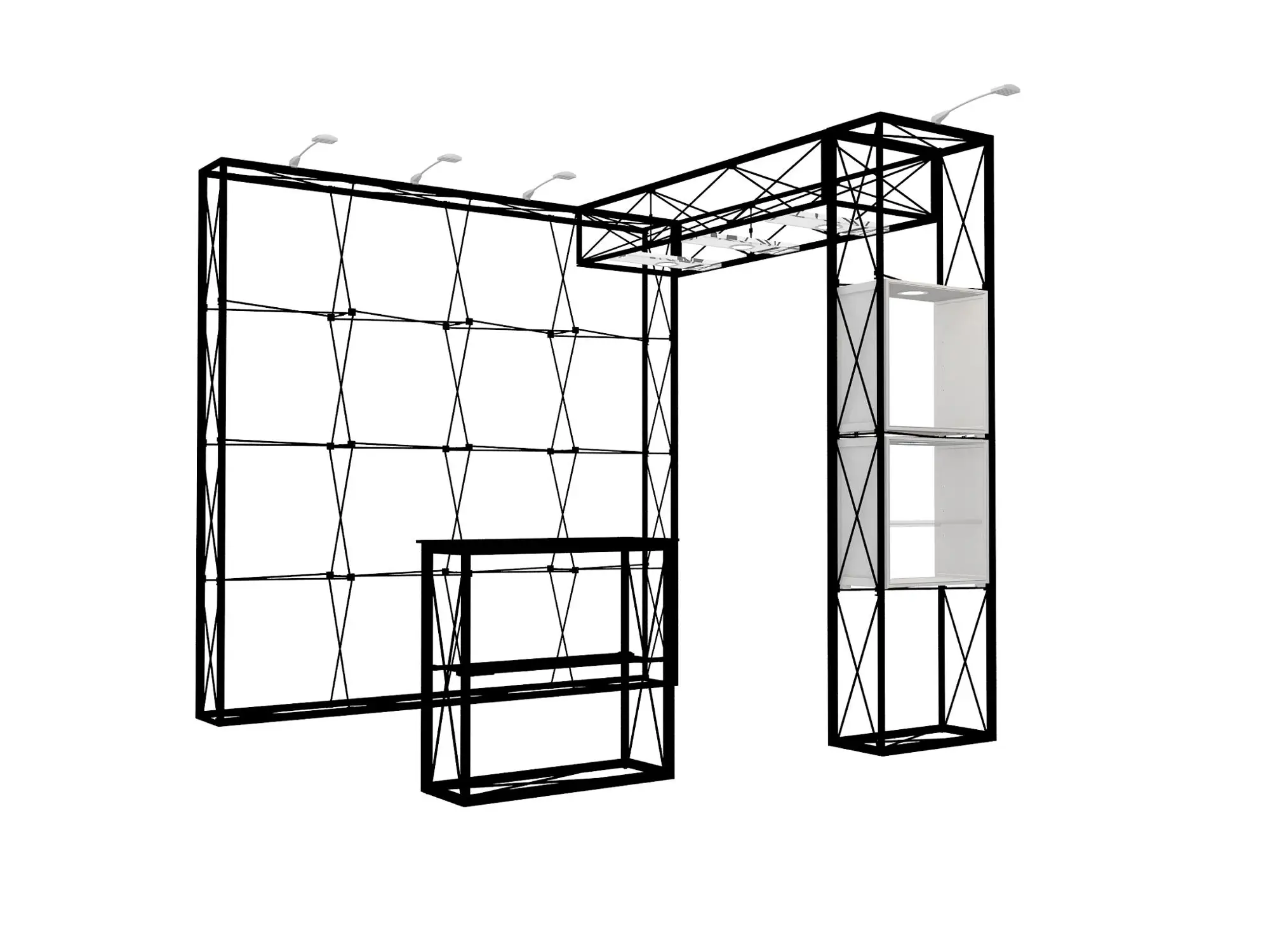 Hangzhou 10x10 Portable Pop up Advertising Fabric Exhibition Stand Display Wall Kit Trade Show Booth Small Corner Expo Booth - view 5