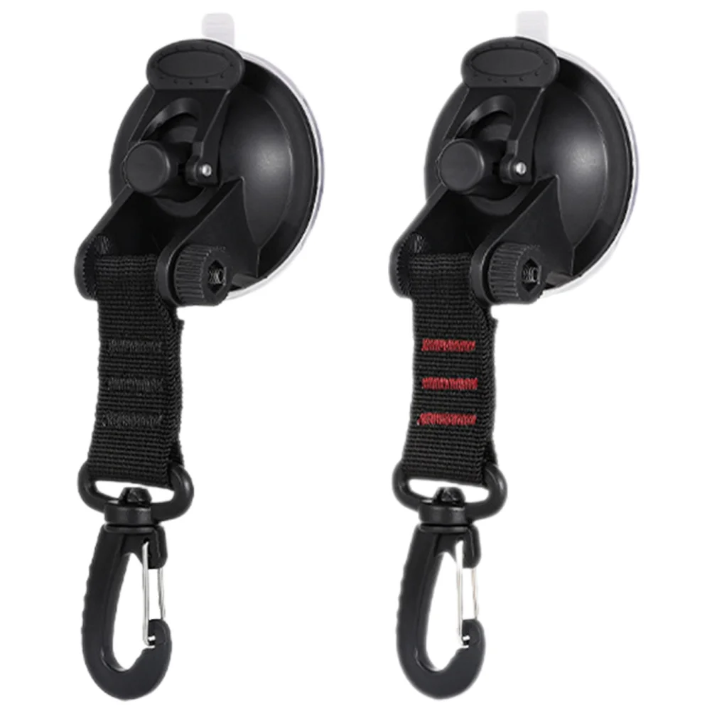 

2Pcs Suction Cup Hooks Strong Vacuum Strap Heavy Duty No Punch Wall Mounted Multipurpose Car Window Tent Hanging Organizer