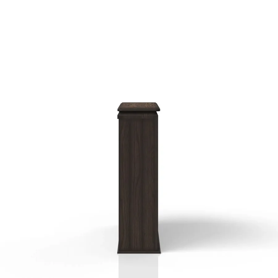 Dua Rak Rak Buku Coklat Hutch Organizer Penyimpanan Furnitur