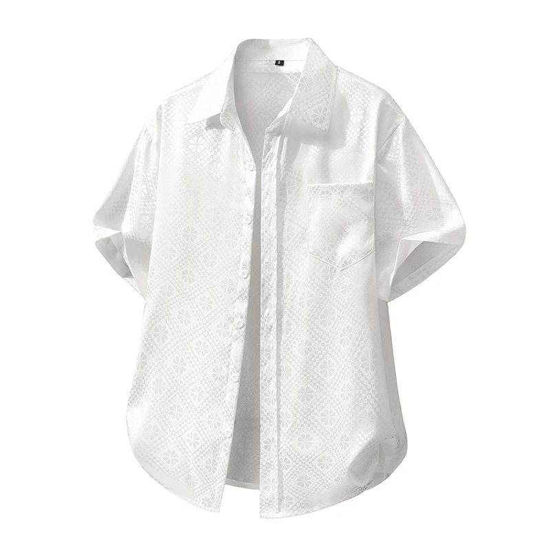 

Alternating Striped men's Shirts Summer Minimalist Shirts Beach Casual Style Short Sleeved Shirt Men's Hawaii Vacation Shirt