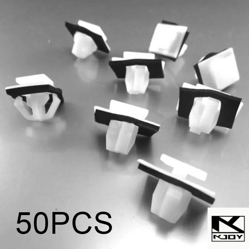 KKJOY Car Moulding Fastener 50Pcs Nylon Clips with Sealer Suit for Hyundai