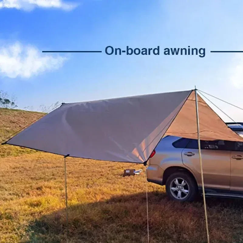 

Outdoor Camping Car Awning Shade Sail Car Awning Waterproof Tarp Tent Shade 210D Oxford Cloth PU2000 Waterproof Sunshade